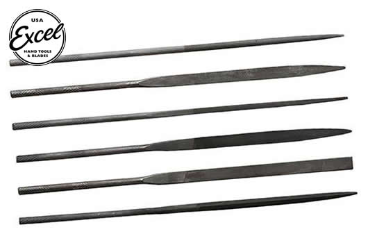 Excel Tools - EXL55667 - Tool - File Set - 6 Assorted Files - Cut #2 - 5.5in / 14cm