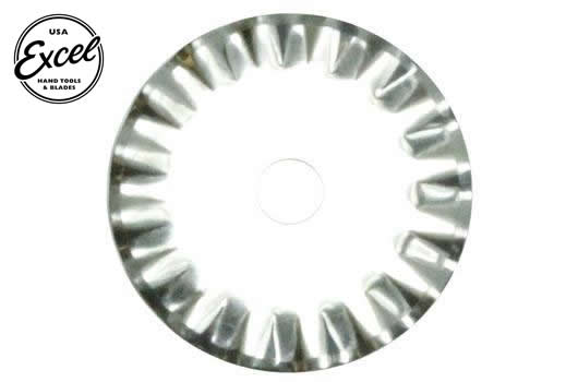 Excel Tools - EXL60015 - Tool - Rotary Cutter Blade - 28mm Wave Blade (2 pcs) - Fits 60025 Cutter
