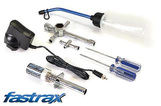 Fastrax - FAST692E - Nitro Starter Set - CH - Pipette / Chauffe bougie avec chargeur / Tournevis et clés