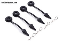 Body Clips - with holders and protectors - large - 4pcs