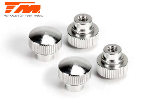 HARD Racing - HARD7101-4 - Setup Station Part - 4mm wheel nuts for HARD7101 (4 pcs)