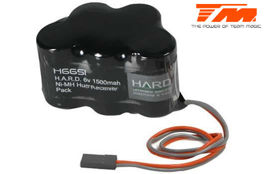 HARD Racing - HARD6651 - Battery - 5 cells - HARD 1500 - Receiver pack - 6V 1500mAh - hump
