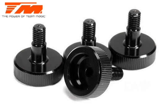 HARD Racing - HARD7101-6 - Setup Station Part - Upper Hand Knobs for HARD7101 (4 pcs)