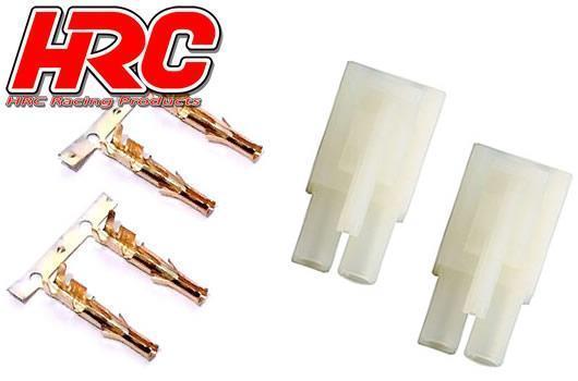 HRC Racing - HRC9061A - Connector - Tamiya Female (2 pcs) - Gold