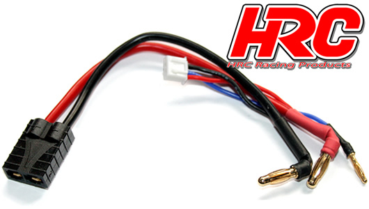 HRC Racing - HRC9151T - Charge & Drive Lead - 4mm Plug to TRX & Balancer Battery Plug - Gold