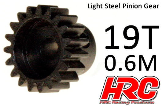 HRC Racing - HRC70619 - Pignon - 0.6M - Acier - Léger - 19D