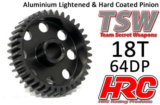 HRC Racing - HRC76418AL - Pinion Gear - 64DP - Aluminum  - Light - 18T