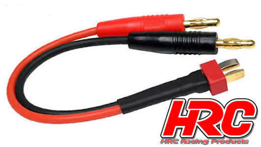 HRC Racing - HRC9114 - Cavo di carico - 4mm Bullet a Connetore Batteria Ultra T - 300mm - Gold