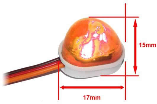 Set di illuminazione - 1/10 TC/Drift - LED - JR Connetore - Lampeggiatore di tetto V1 - Arancioni