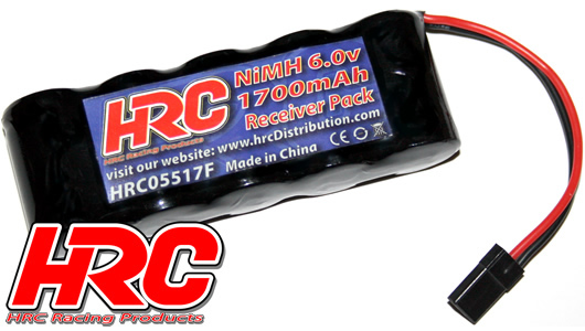 Accu - 5 Eléments - Accu récepteur - NiMH - 6V 1700mAh - plat - prise UNI 85x30x18mm