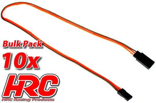 HRC Racing - HRC9242B - Servo Extension Cable - Male/Female - JR - 30cm Long - BULK 10 pcs-22AWG