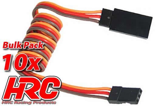 HRC Racing - HRC9244B - Servo Verlängerungs Kabel - Männchen/Weibchen - JR -50cm Länge - BULK 10 Stk.-22AWG