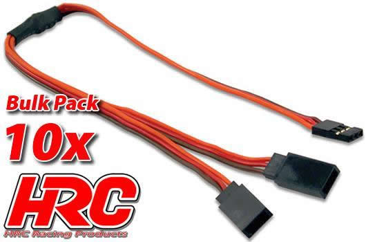 HRC Racing - HRC9249B - Kabel - Y - JR typ - 14cm - BULK 10 Stk. - 22AWG