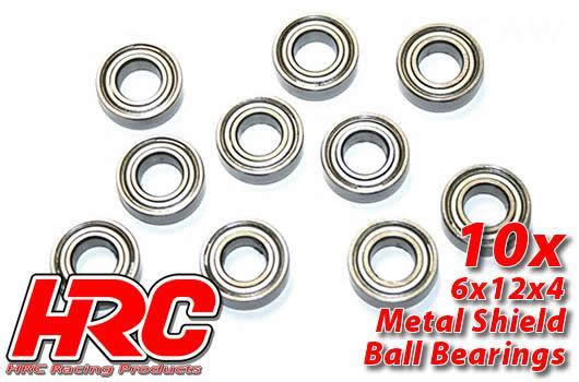 HRC Racing - HRC1244 - Roulements à billes - métrique -  6x12x4mm (10 pces)