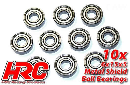 HRC Racing - HRC1260 - Kugellager - metrisch -  6x15x5mm (10 Stk.)