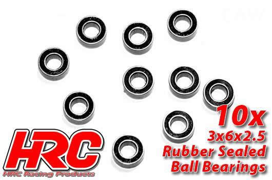 HRC Racing - HRC1200RS - Kugellager - metrisch - 3x 6x2.5mm Gummidichtung (10 Stk.)