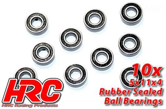 HRC Racing - HRC1240RS - Roulements à billes - métrique -  5x11x4mm étanche (10 pces)