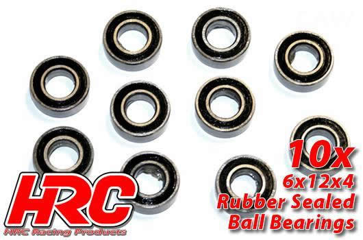 HRC Racing - HRC1244RS - Roulements à billes - métrique - 6x12x4mm étanche (10 pces)