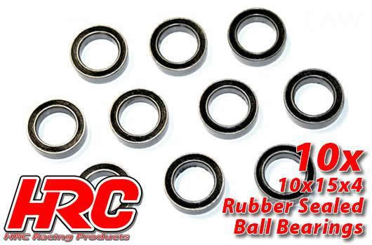 HRC Racing - HRC1264RS - Kugellager - metrisch - 10x15x4mm Gummidichtung (10 Stk.)