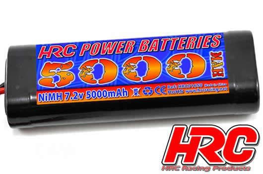HRC Racing - HRC01650D - Battery - 6 cells - NiMH - 7.2V 5000mAh - Stick - Ultra T - 130x45x25mm