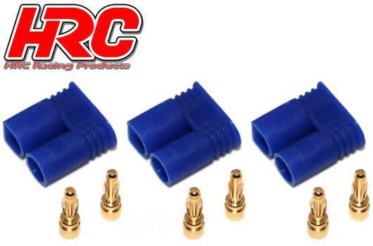 HRC Racing - HRC9050A - Connector - EC2 - Male (3 pcs) - Gold