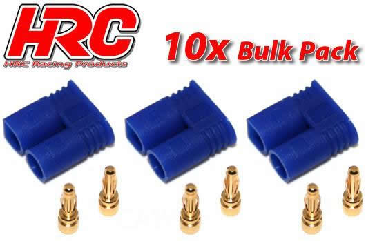HRC Racing - HRC9050B - Connector - EC2 - Male (10 pcs) - Gold