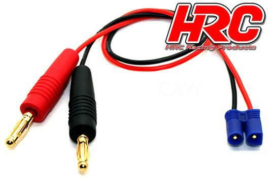 HRC Racing - HRC9107 - Cavo di carico - 4mm Bullet a Connetore Batteria EC2 - 300mm - Gold