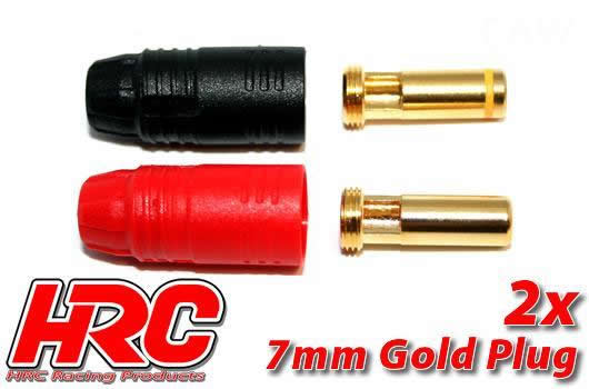 HRC Racing - HRC9007MA - Stecker - 7.0mm - männchen Anti-Spark (2 pcs) - Gold