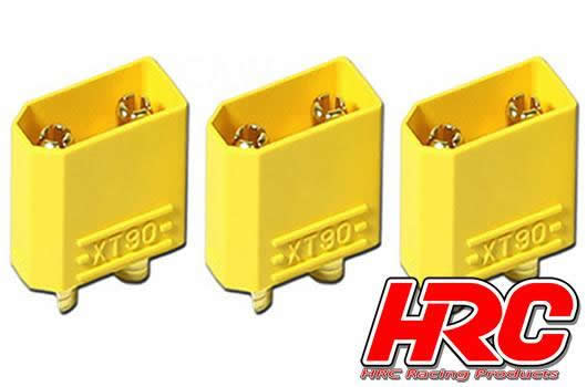 HRC Racing - HRC9096A - Connector - XT90 - Male (3 pcs) - Gold