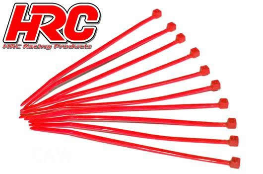 Tie-Wraps - Court (100mm) - Rouge (10 pces)