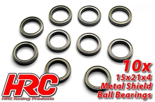 HRC Racing - HRC1284 - Roulements à billes - métrique - 15x21x4mm (10 pces)