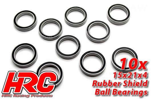 HRC Racing - HRC1284RS - Kugellager - metrisch - 15x21x4mm Gummidichtung (10 Stk.)