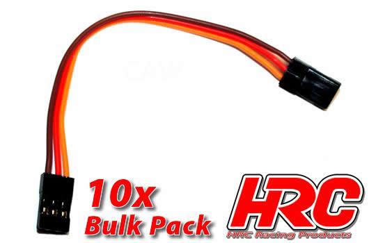 HRC Racing - HRC9290B - Regler Verlaengerungs Kabel - Männchen/Männchen - JR  -  10cm Länge - BULK 10 Stk.