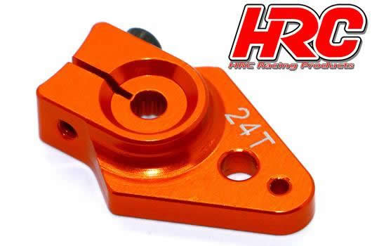 HRC Racing - HRC41252-25 - Servo Arm - Special Airplane - Aluminum Clamp Type - 25mm Long - Single - 24T (Hitec)