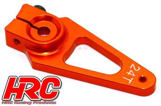 HRC Racing - HRC41252-40 - Servo Arm - Special Airplane - Aluminum Clamp Type - 40mm Long - Single - 24T (Hitec)