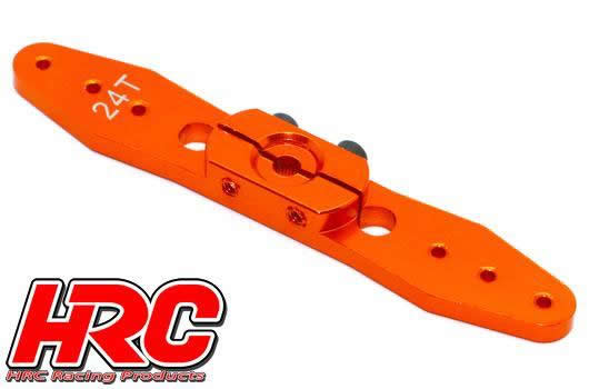 HRC Racing - HRC41262-70 - Servo Arm - Special Airplane - Aluminum Clamp Type - 70mm Long - Double - 24T (Hitec)
