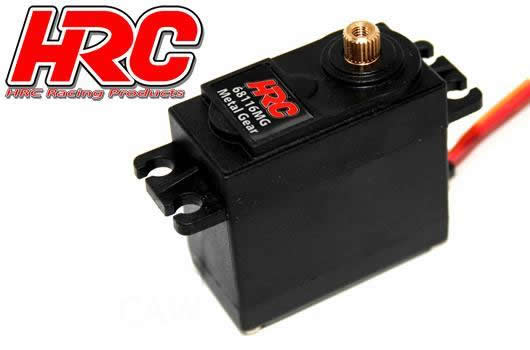 HRC Racing - HRC68116MG - Servo - Analogique - 41x39x20mm / 55g - 16kg/cm - Pignons métal - Etanche - Double roulement à billes