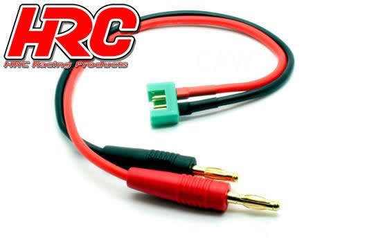 HRC Racing - HRC9106 - Charger Lead - 4mm Bullet to MPX Battery Plug - 300mm - Gold
