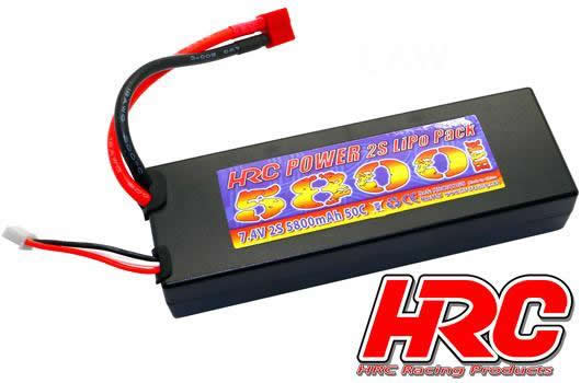 Accu - LiPo 2S - 7.4V 5800mAh 50C - Hard Case - Ultra T *46.5*25*138.5mm