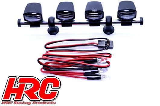 Set d'éclairage - 1/10 ou Monster Truck - LED - Prise JR - Barre de toit - Type B Long