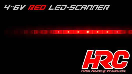 HRC Racing - HRC8718-8 - Set d'éclairage - 1/10 TC/Drift - LED - Prise JR - Scanner Rouge