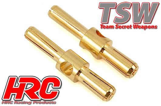 HRC Racing - HRC9013A - Connector - Dual - 4.0mm & 5.0mm - Male (2 pcs) - Gold