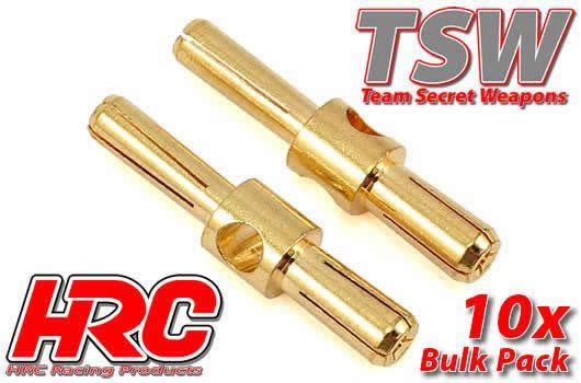 HRC Racing - HRC9013B - Connecteur - Dual - 4.0mm & 5.0mm - mâle (10 pces) - Gold
