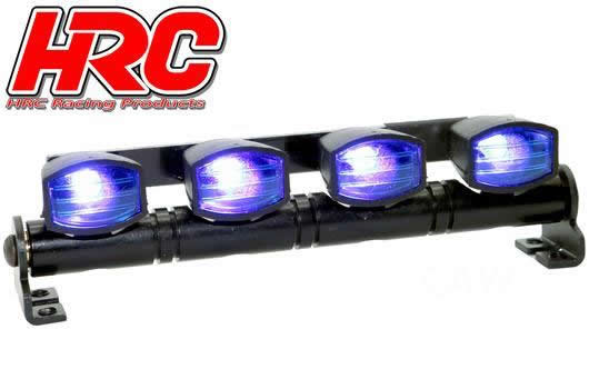 HRC Racing - HRC8724AB - Lichtset - 1/10 oder Monster Truck - LED - JR Stecker - Dachleuchten Stange - Typ A Blau