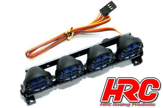 Set di illuminazione - 1/10 or Monster Truck - LED - JR Connetore - Barra di tetto - tipo B Blu