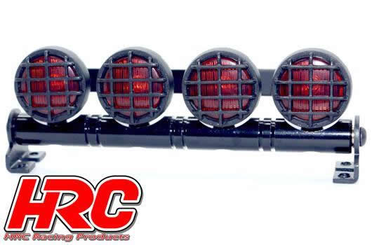 Set d'éclairage - 1/10 ou Monster Truck - LED - Prise JR - Barre de toit - Type B Rouge