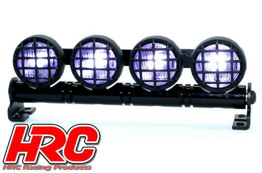 HRC Racing - HRC8724BW - Set d'éclairage - 1/10 ou Monster Truck - LED - Prise JR - Barre de toit - Type B Blanc