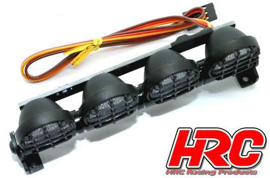 Set d'éclairage - 1/10 ou Monster Truck - LED - Prise JR - Barre de toit - Type B Blanc