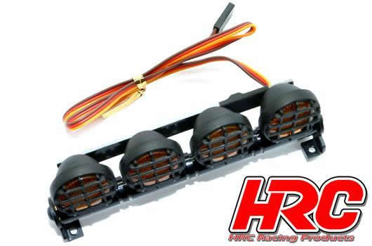 Set d'éclairage - 1/10 ou Monster Truck - LED - Prise JR - Barre de toit - Type B Jaune