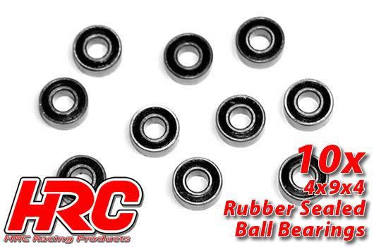 HRC Racing - HRC1216RS - Ball Bearings - metric -  4x 9x4mm Rubber sealed (10 pcs)